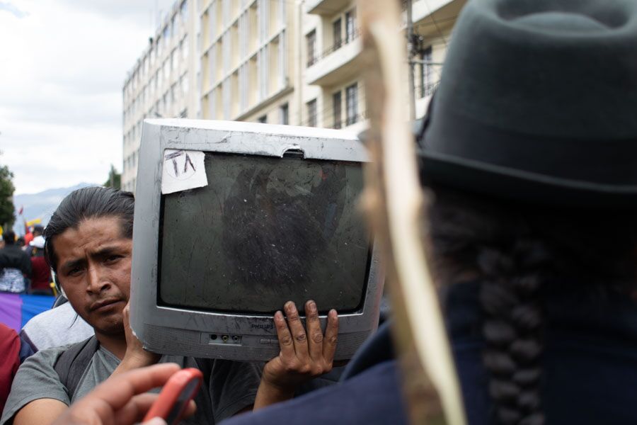 manifestantes en el paro nacional de 2019