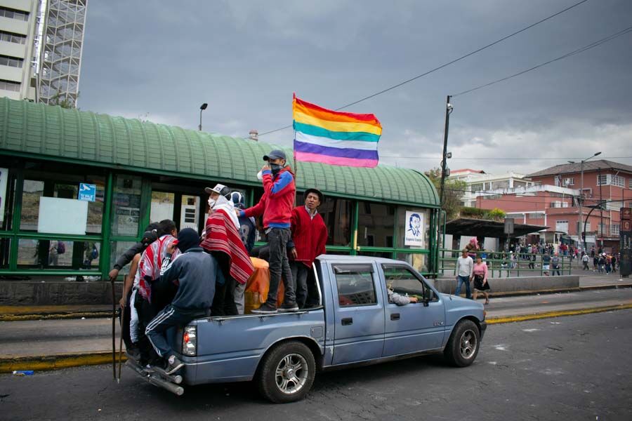 manifestantes del paro nacional 2019