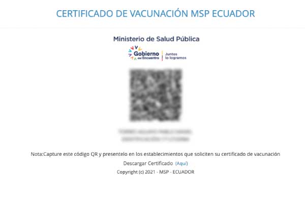descargar el carné de vacunación