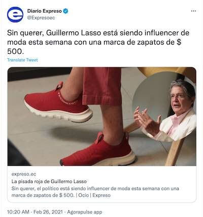 Ropa de Guillermo Lasso
