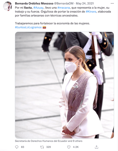 Atuendo Bernarda Ordóñez
