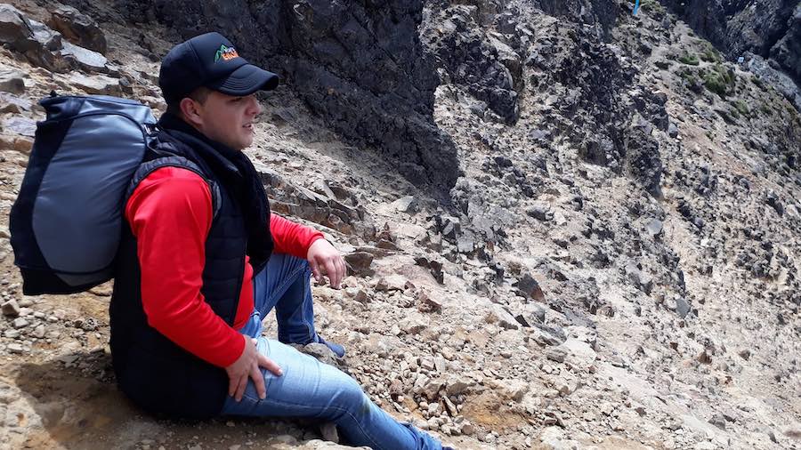 Alejandro Martínez en su primera cumbre