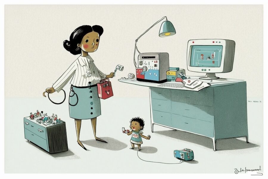 periodistas con hijos