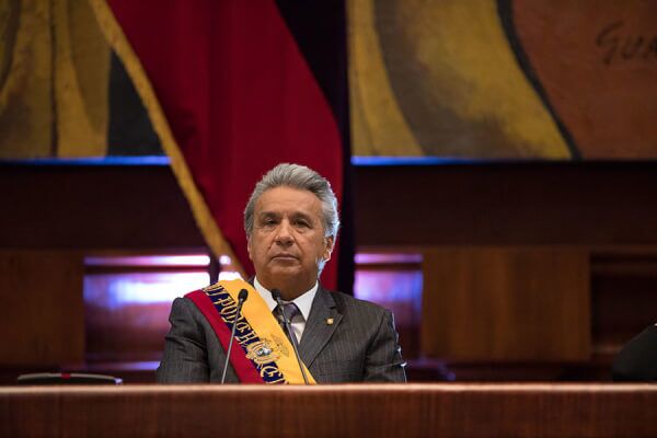 Lenín Moreno en su informe a la Nación de 2018.