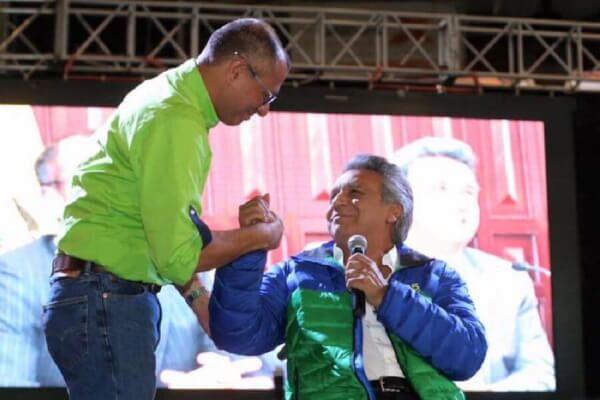 Lenín Moreno con Jorge Glas en 2017.