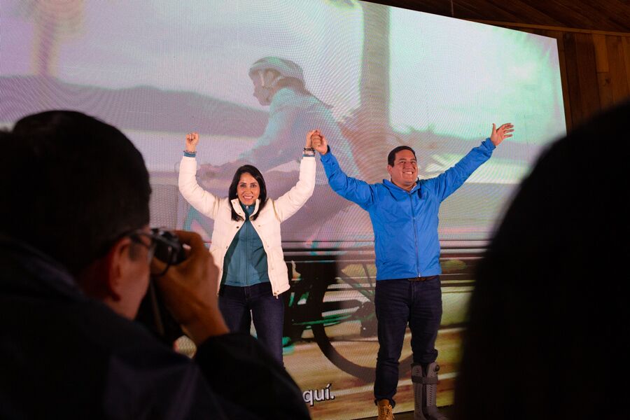 Luisa González y Andrés Arauz