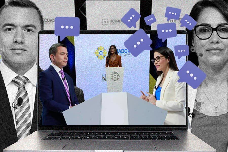 Luisa González y Daniel Noboa