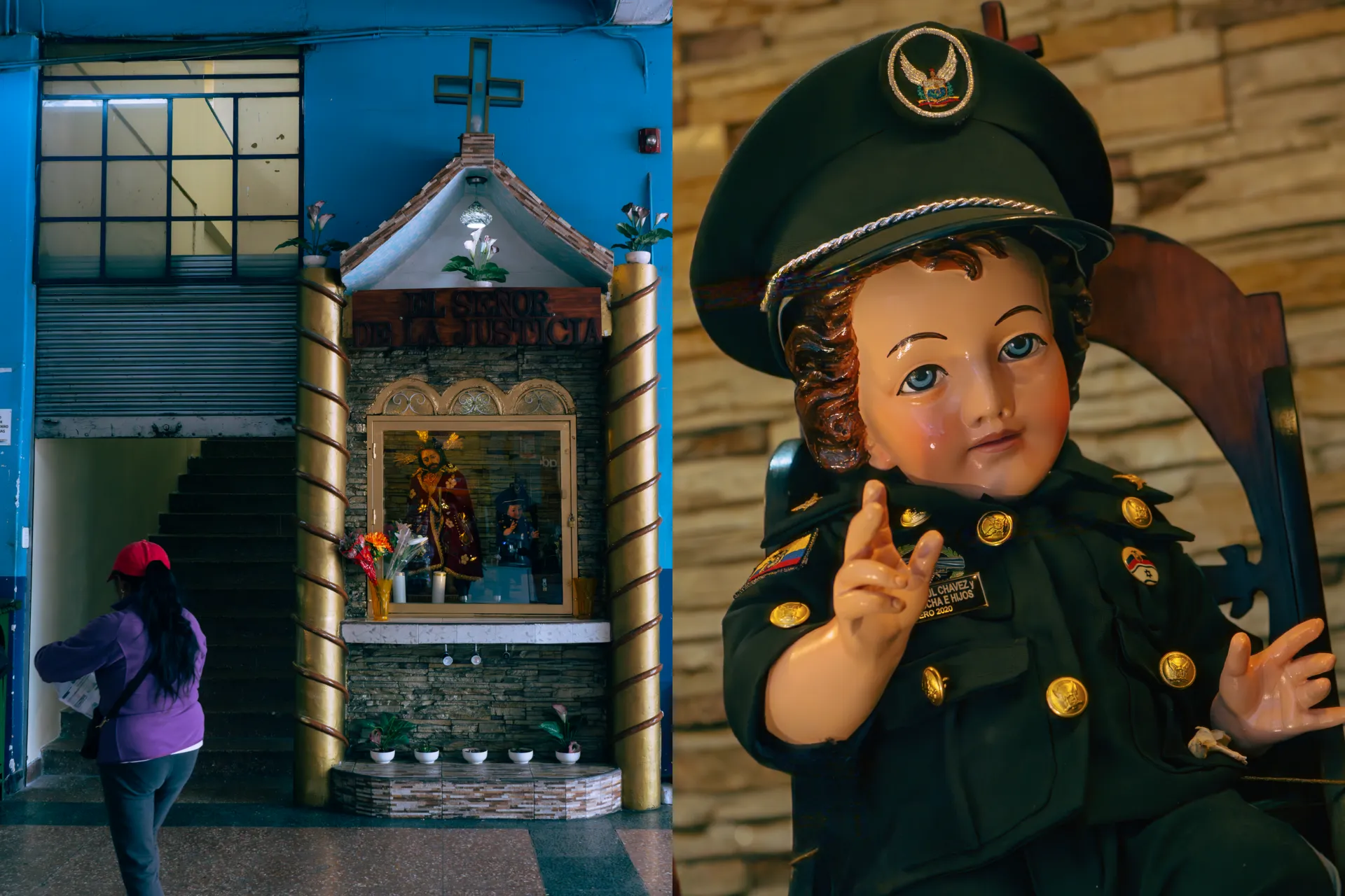 Un Niño Jesús policía, en el mercado de Chiriyacu Un Niño Jesús policía, en el mercado de Chiriyacu