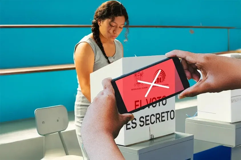el CNE prohíbe usar el celular en la votación